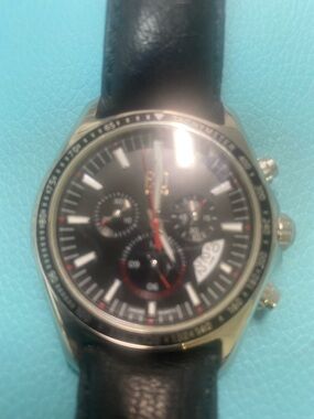 ESQ Movado Men's 7301321 Criterion Chronograph Black Leather Strap Watch